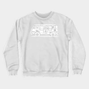 Graffiti Vintage Van Wireframe Crewneck Sweatshirt